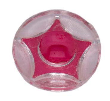 Kinderknopf als runde Knöpfe mit Stern in pink 13 mm